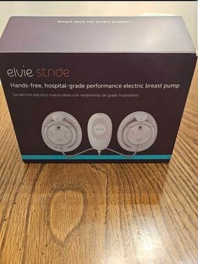 Elvie Stride Hands-Free Electric Breast Pump - Black with Teal Accent